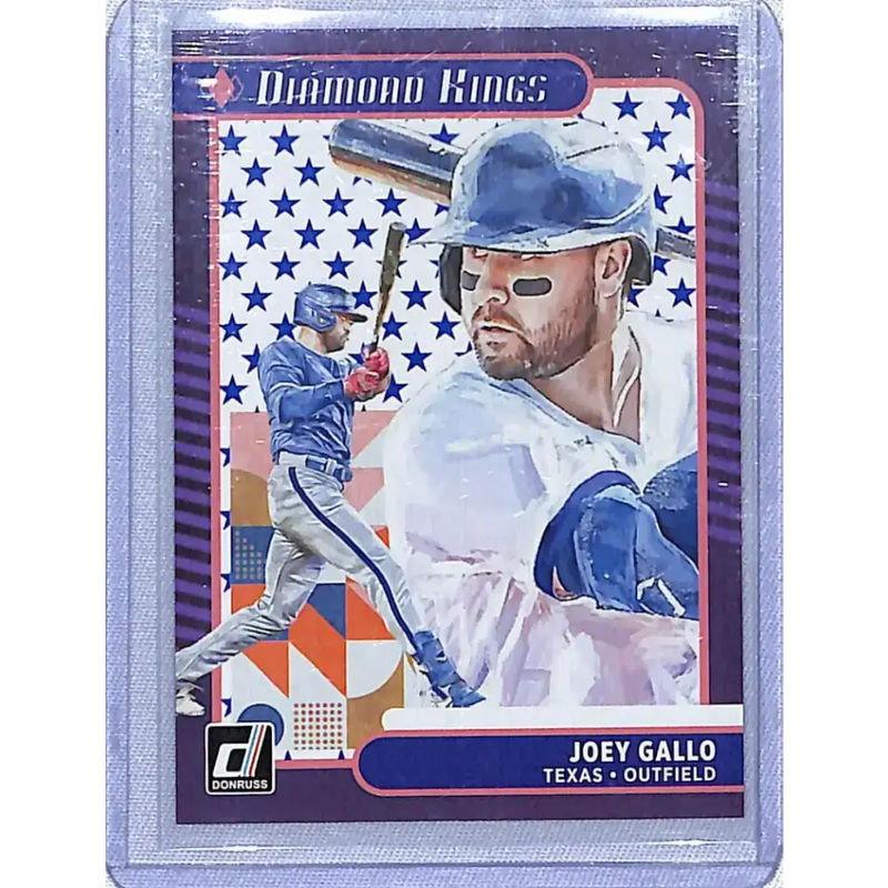2021 Donruss Holo Purple #15 Joey Gallo NM-MT Texas Rangers Baseball Card - Baseball Card Single
