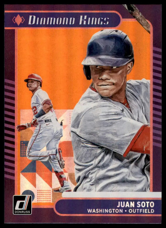 2021 Donruss - Holo Purple Juan Soto 20 Washington Nationals NM - Baseball Card Single