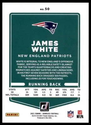 2021 Donruss James White 50 New England Patriots - Football Card Single