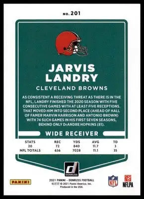 2021 Donruss Jarvis Landry 201 Cleveland Browns - Football Card Single
