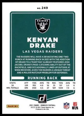 2021 Donruss Kenyan Drake 249 Las Vegas Raiders - Football Card Single