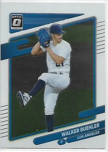 2021 Donruss Optic Walker Buehler baseball card with original gloss Dodgers NM-MT