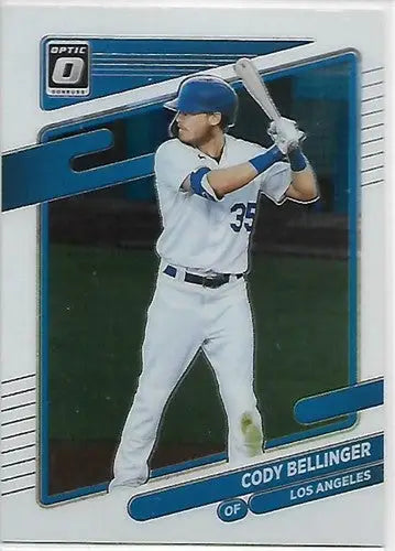 2021 Donruss Optic Cody Bellinger baseball card with original gloss Dodgers sports cards