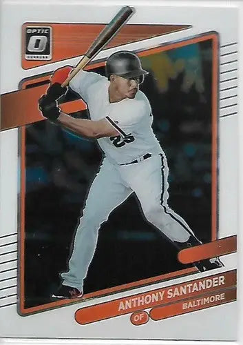 2021 Donruss Optic Anthony Santander Orioles baseball card with original gloss, NM-MT condition