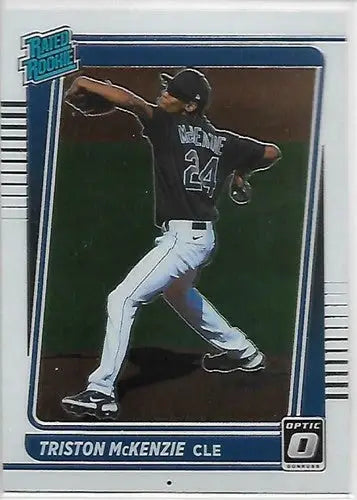 2021 Donruss Optic #50 Triston McKenzie NM-MT RC Rookie Indians Rated Rookies - Baseball Card Single