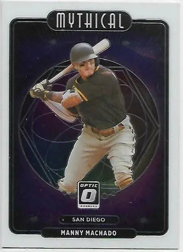 Original gloss Manny Machado baseball card from 2021 Donruss Optic Mythical series