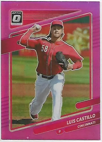 2021 Donruss Optic Pink #142 Luis Castillo NM-MT Reds - Baseball Card Single