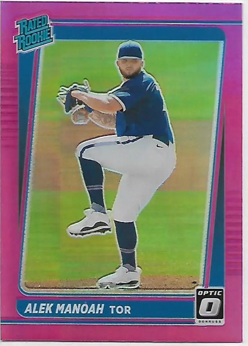 2021 Donruss Optic Pink #179A Alek Manoah NM-MT RR Blue Jays - Baseball Card Single