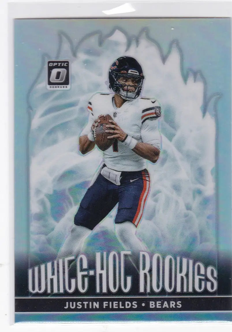2021 DONRUSS OPTIC #WHR-2 JUSTIN FIELDS WHITE HOT REFRACTOR- CHICAGO BEARS