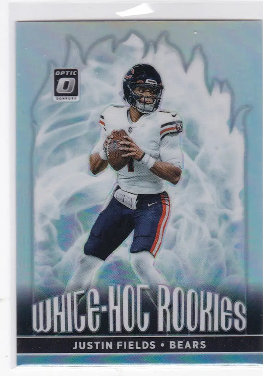 2021 DONRUSS OPTIC #WHR-2 JUSTIN FIELDS WHITE HOT REFRACTOR- CHICAGO BEARS