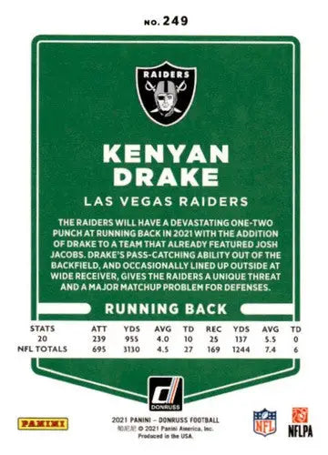Kenyan Drake football card 2021 Donruss Press Proof Red original gloss NM-MT