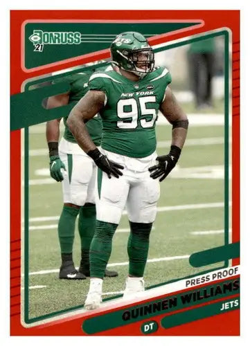 2021 Donruss Press Proof Red #41 Quinnen Williams NM-MT NY Jets - Football Card Single