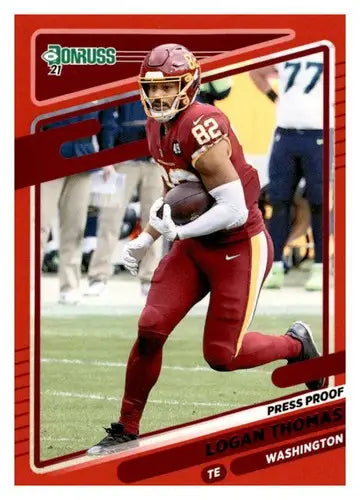 Football trading card from 2021 Donruss Press Proof Red Simply Sandoval sports cards collection