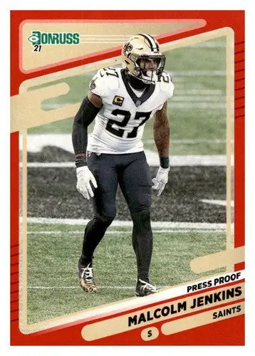 2021 Donruss Press Proof Red #98 Malcolm Jenkins Saints - Football Card Single