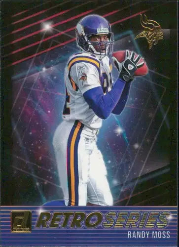 Original gloss Randy Moss football card from 2021 Donruss Retro Series simply sandoval NM-MT Vikings