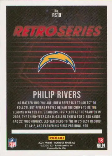 2021 Donruss Retro Series #19 Philip Rivers NM-MT Chargers - Football Card Single