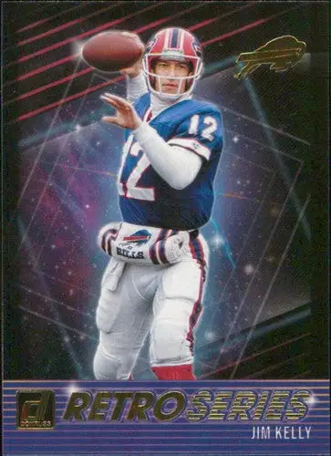 Original gloss Jim Kelly football card from 2021 Donruss Retro Series Bills