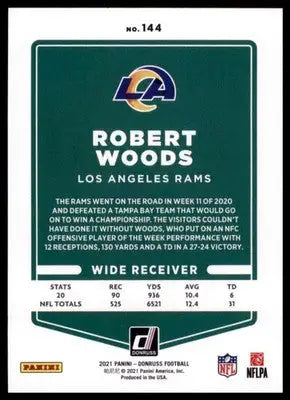 2021 Donruss Robert Woods 144 Seattle Seahawks