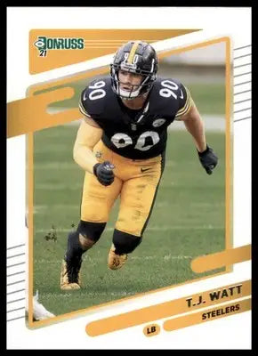 2021 Donruss T.J. Watt 22 Pittsburgh Steelers - Football Card Single
