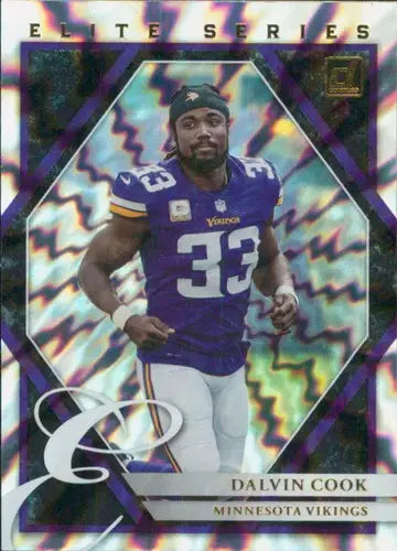 Original gloss 2021 Donruss The Elite Series Dalvin Cook football card Vikings ID 44430