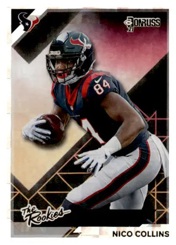 Original gloss Nico Collins football card 2021 Donruss The Rookies NM-MT Texans