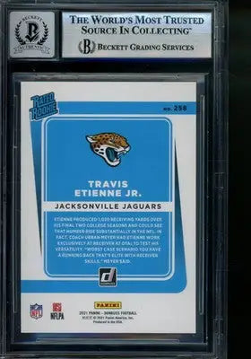 2021 Donruss Travis Etienne Jr. RR #258 Rookie Football BGS Auto 10
