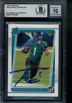 2021 Donruss Travis Etienne Jr. RR #258 Rookie Football BGS Auto 10