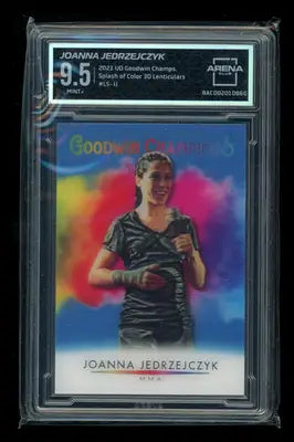 2021 Goodwin Champions Splash of Color 3D Lenticulars Joanna Jedrzejczyk AC 9.5 - UFC/MMA Card Single