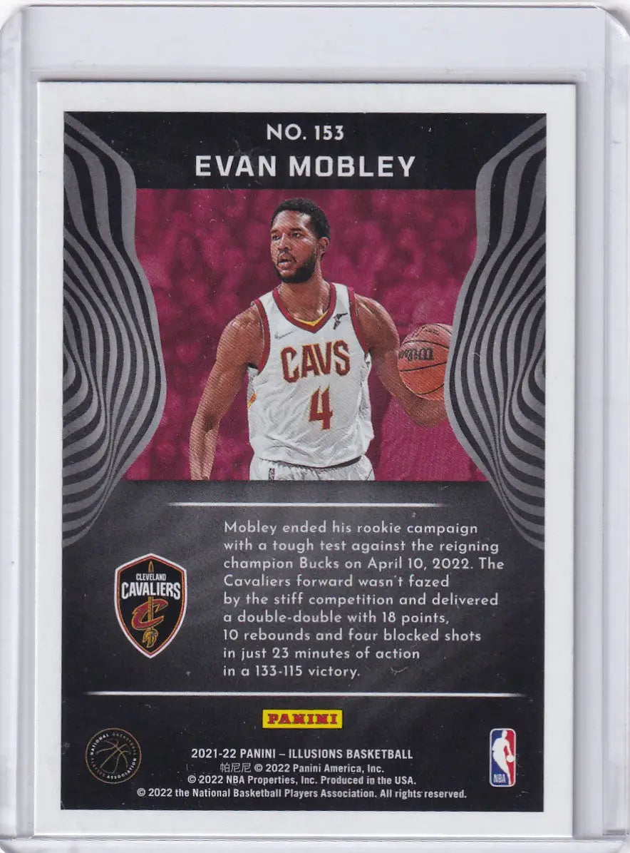 2021 ILLUSIONS #153 EVAN MOBLEY- CLEVELAND CAVALIERS - Basketball Card Single