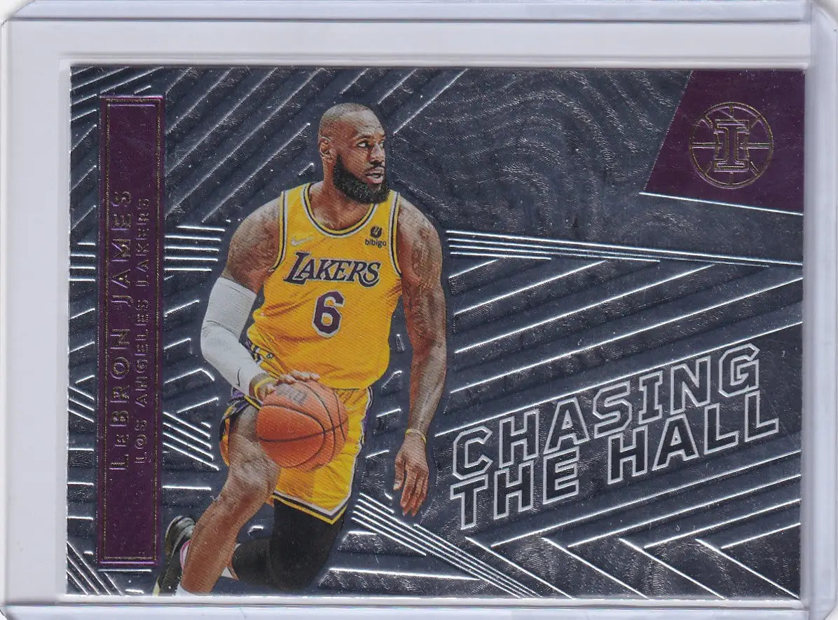 2021 ILLUSIONS #2 LEBRON JAMES CHASING THE HALL- LOS ANGELES LAKERS - Basketball Card Single