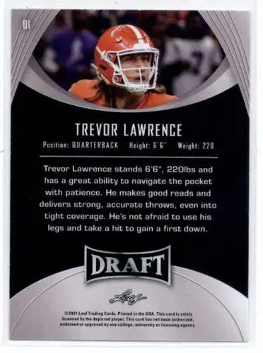 2021 Leaf Draft Gold #1 Trevor Lawrence NM-MT XRC - Football Card Single