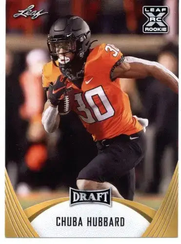 2021 Leaf Draft Gold #16 Chuba Hubbard NM-MT XRC - Football Card Single