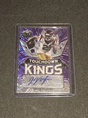 2021 Leaf Metal Draft TK-TV1 Tyler Vaughns Touchdown Kings Autographs Purple /30 - Football Card Single