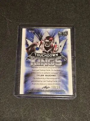 2021 Leaf Metal Draft TK-TV1 Tyler Vaughns Touchdown Kings Autographs Purple /30 - Football Card Single
