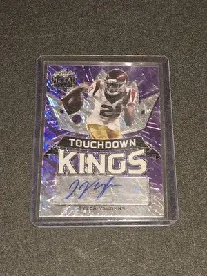 2021 Leaf Metal Draft TK-TV1 Tyler Vaughns Touchdown Kings Autographs Purple /30 - Football Card Single