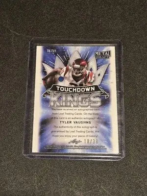 2021 Leaf Metal Draft TK-TV1 Tyler Vaughns Touchdown Kings Autographs Purple /30 - Football Card Single