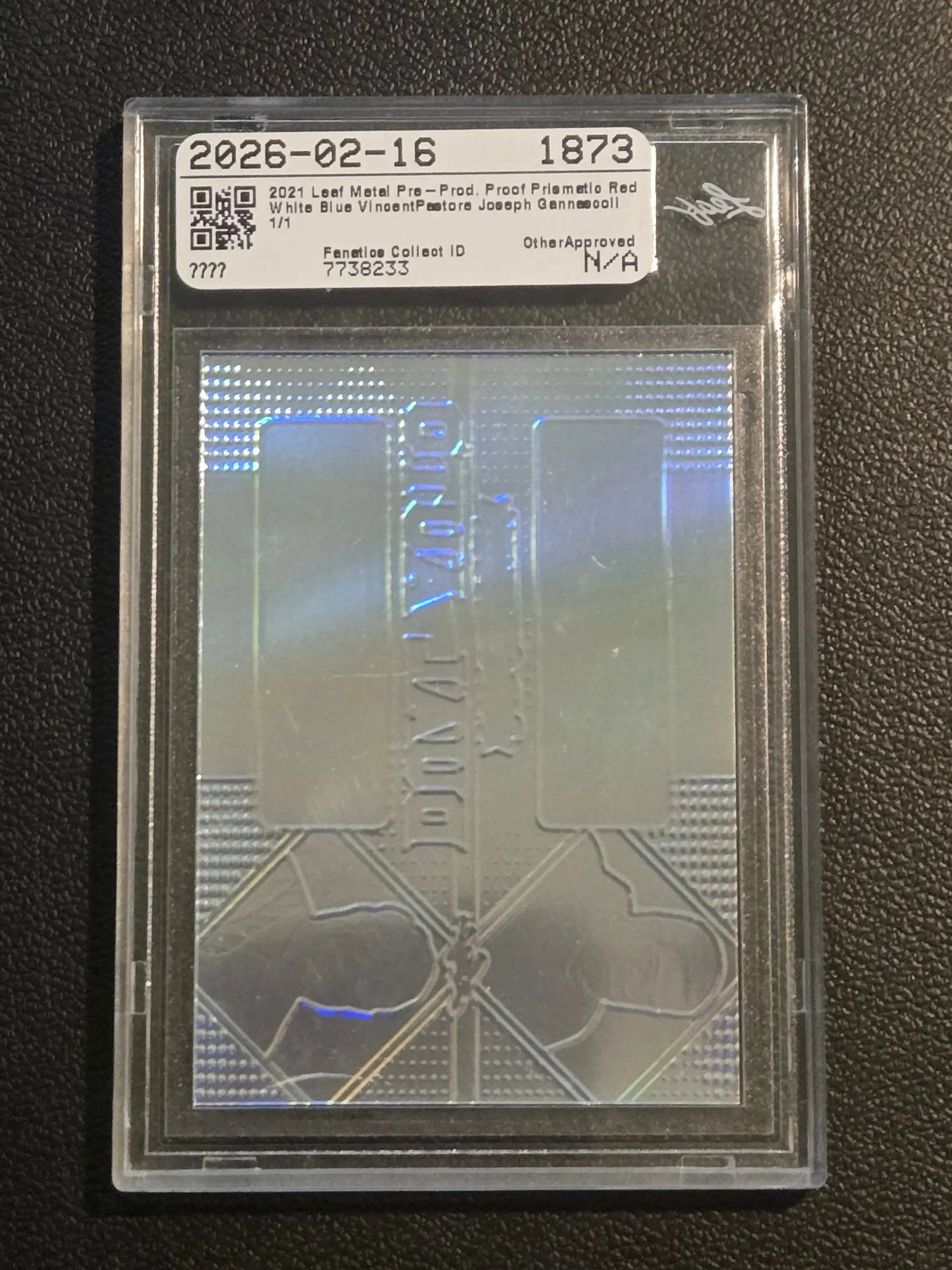 2021 Leaf Metal Pop Century V.Pastore/J.Gannascoli Dual Proof Red White and Blue - Other