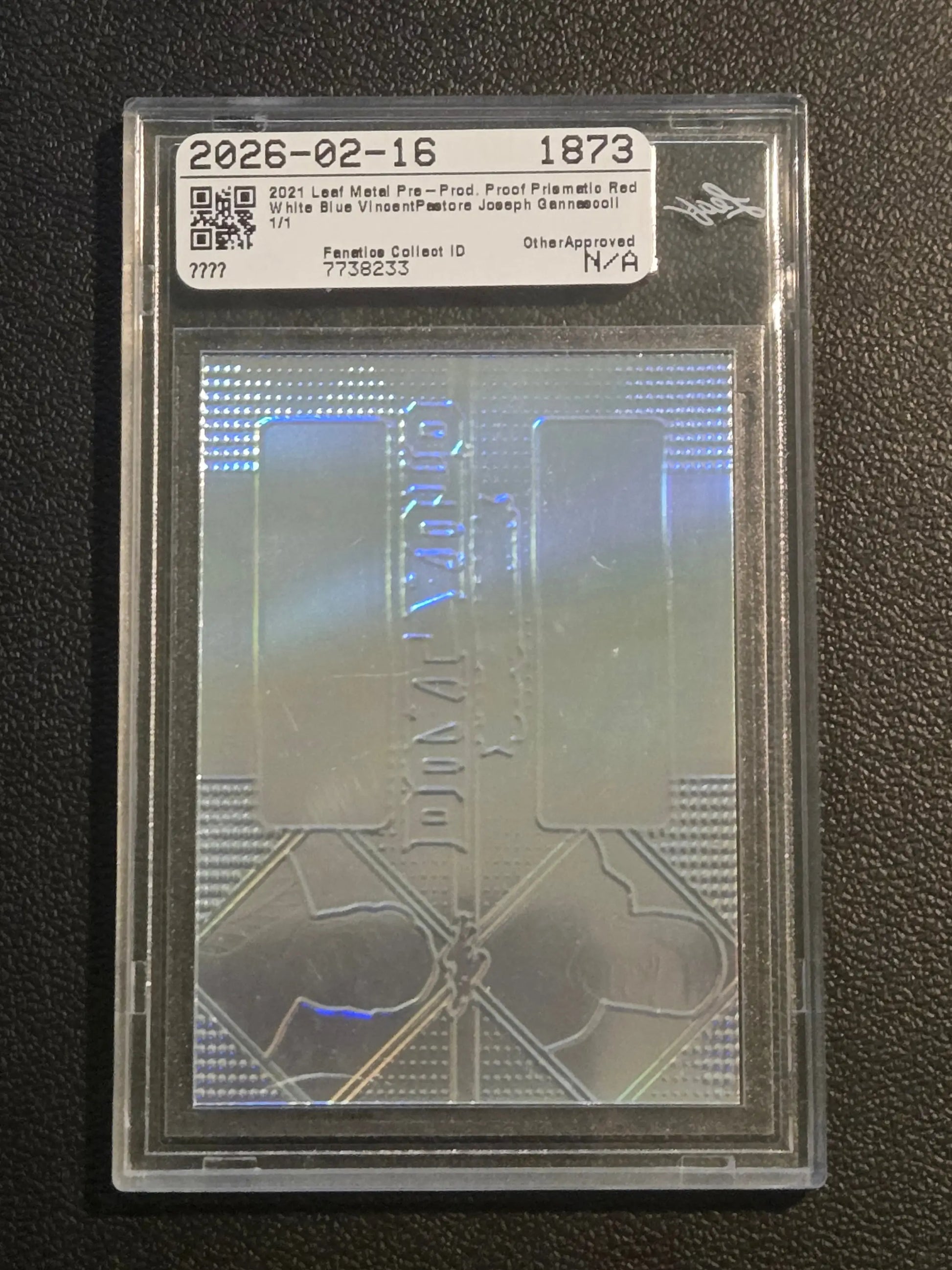 2021 Leaf Metal Pop Century V.Pastore/J.Gannascoli Dual Proof Red White and Blue - Other