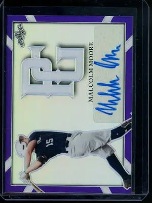 2021 Leaf Perfect Game National Showcase Malcolm Moore #BA-NMM2 8/10 Autograph - Baseball Card Single
