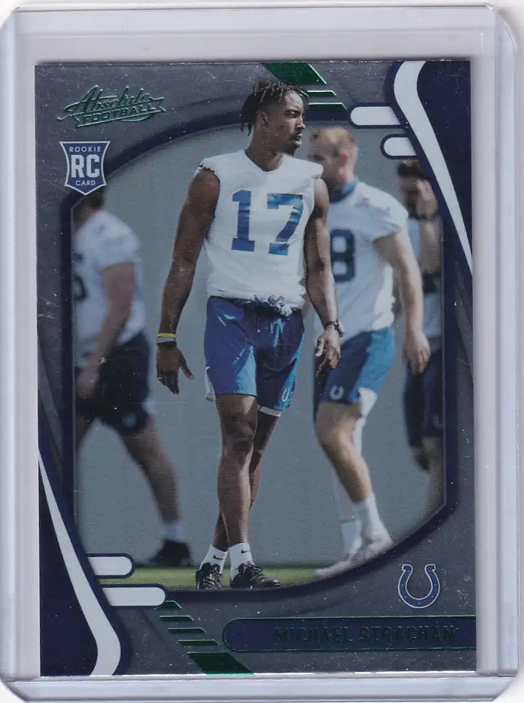 Football trading card of Michael Strachan, 2021 Panini Absolute, New York Giants