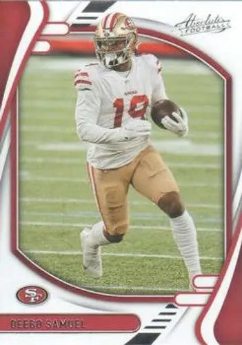 Deebo Samuel football card from Panini Absolute 2021 with original gloss NM near mint