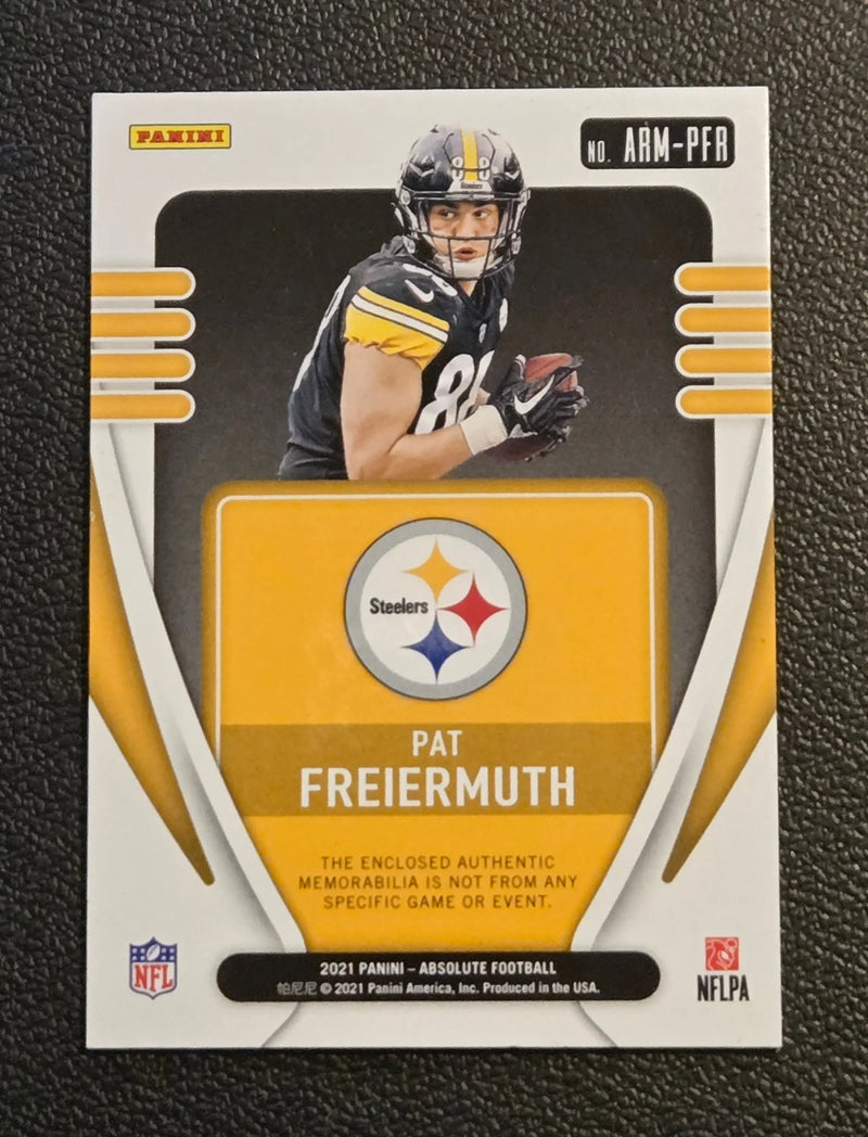 2021 Panini Absolute #ARM-PFR Pat Freiermuth Absolute Rookie Materials - Football Card Single