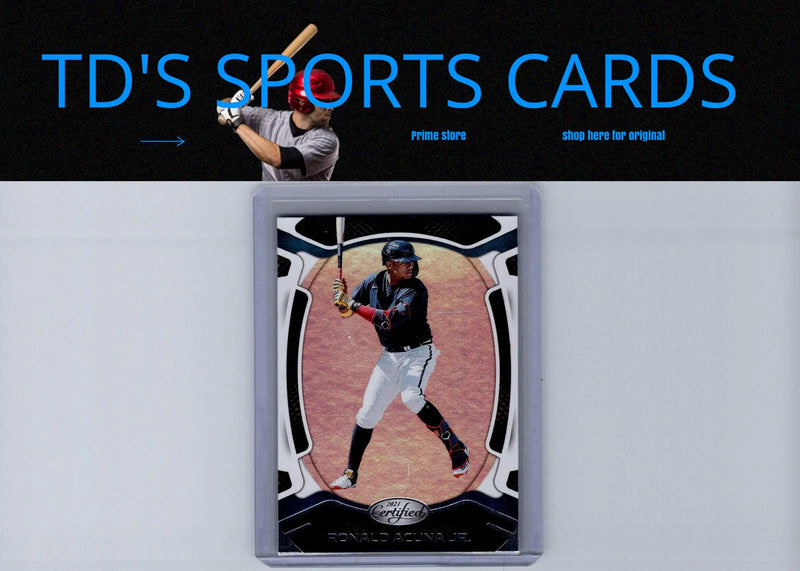 Baseball trading card of Ronald Acuna from Panini Chronicles 2021 Panini Chronicles