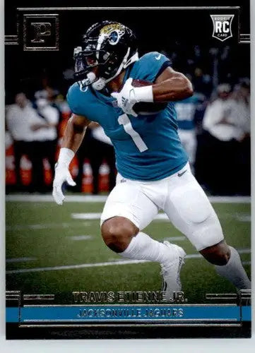 Original gloss football trading card featuring Travis Etienne from Panini Chronicles 2021