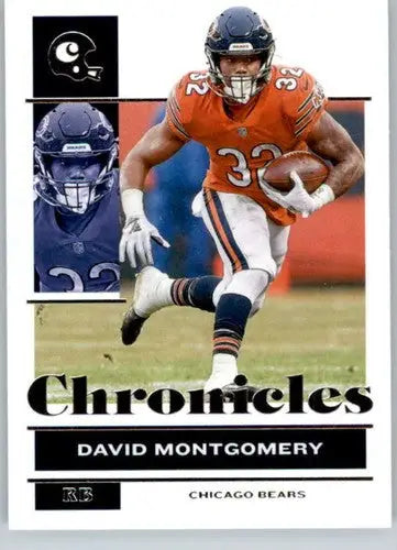 Original gloss of David Montgomery football card from Panini Chronicles series