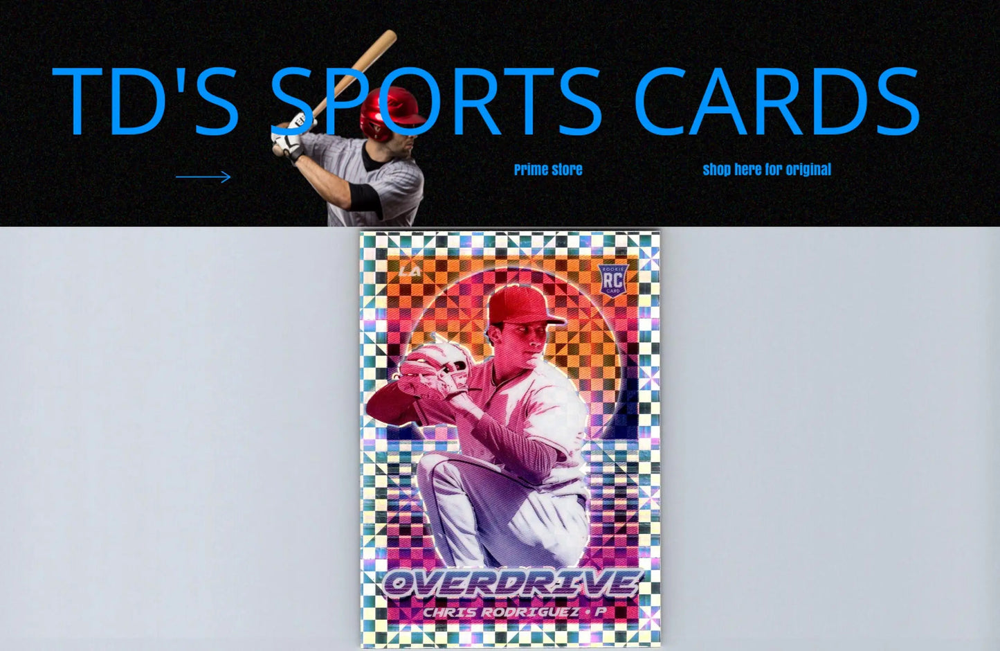 Baseball card of Chris Rodriguez from 2021 Panini Chronicles Overdrive Building Blocks