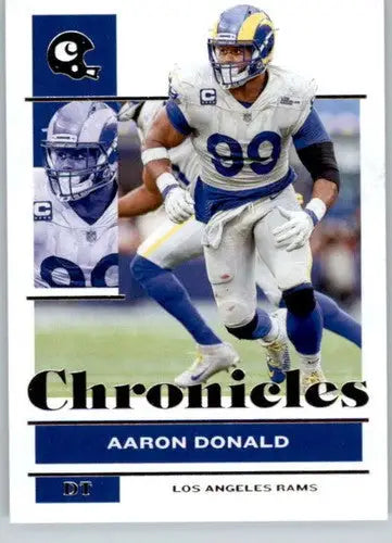 Original gloss of Aaron Donald football card from Panini Chronicles LA Rams 2021