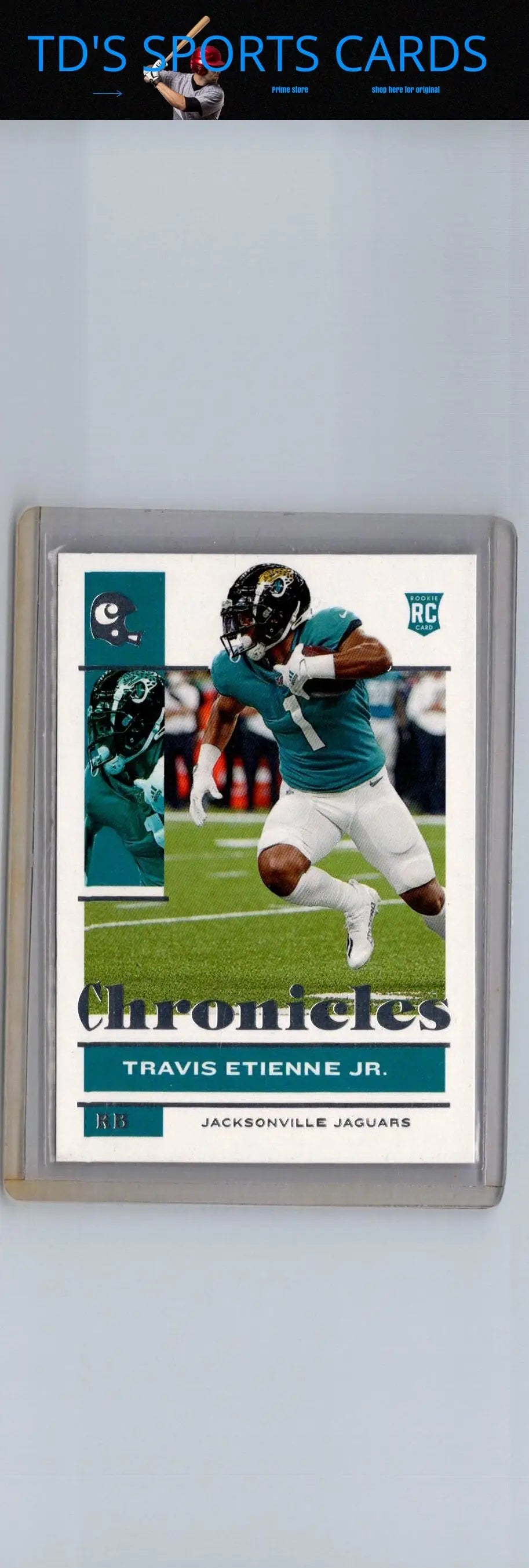 Travis Etienne Jr football card from 2021 Panini Chronicles collection