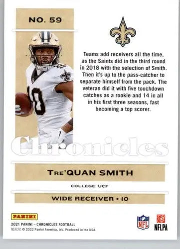 Panini Chronicles Tre’Quan Smith football card with original gloss NM-MT St. Louis Saints