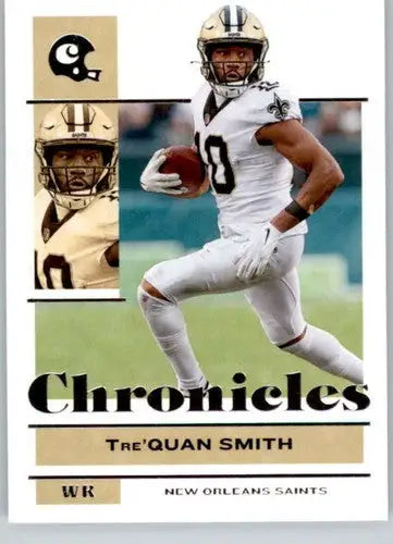 Tre’Quan Smith Panini Chronicles football card with original gloss, NM-MT Saints design